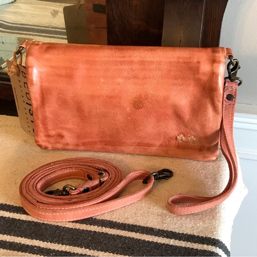 NWT Bed Stu Cadence Wallet Wristlet Crossbody Bag Blush Rustic MSRP $170